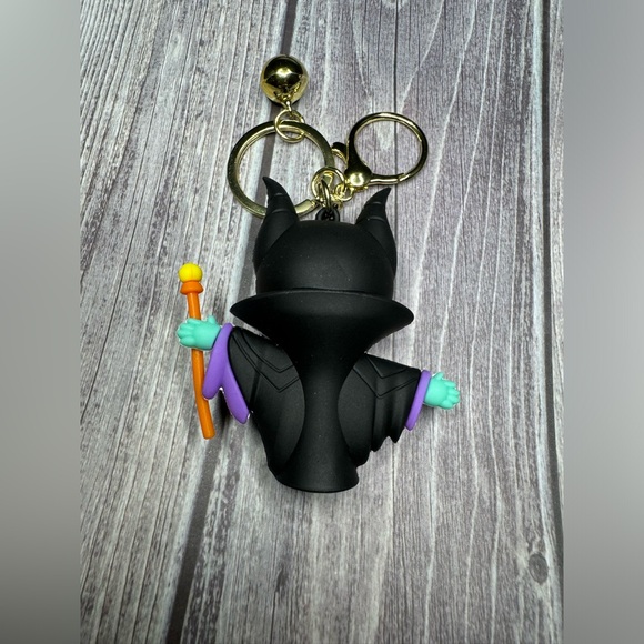 Maleficent Disney Keychain Bell Bag Charm Lobster Clasp - Picture 2 of 3